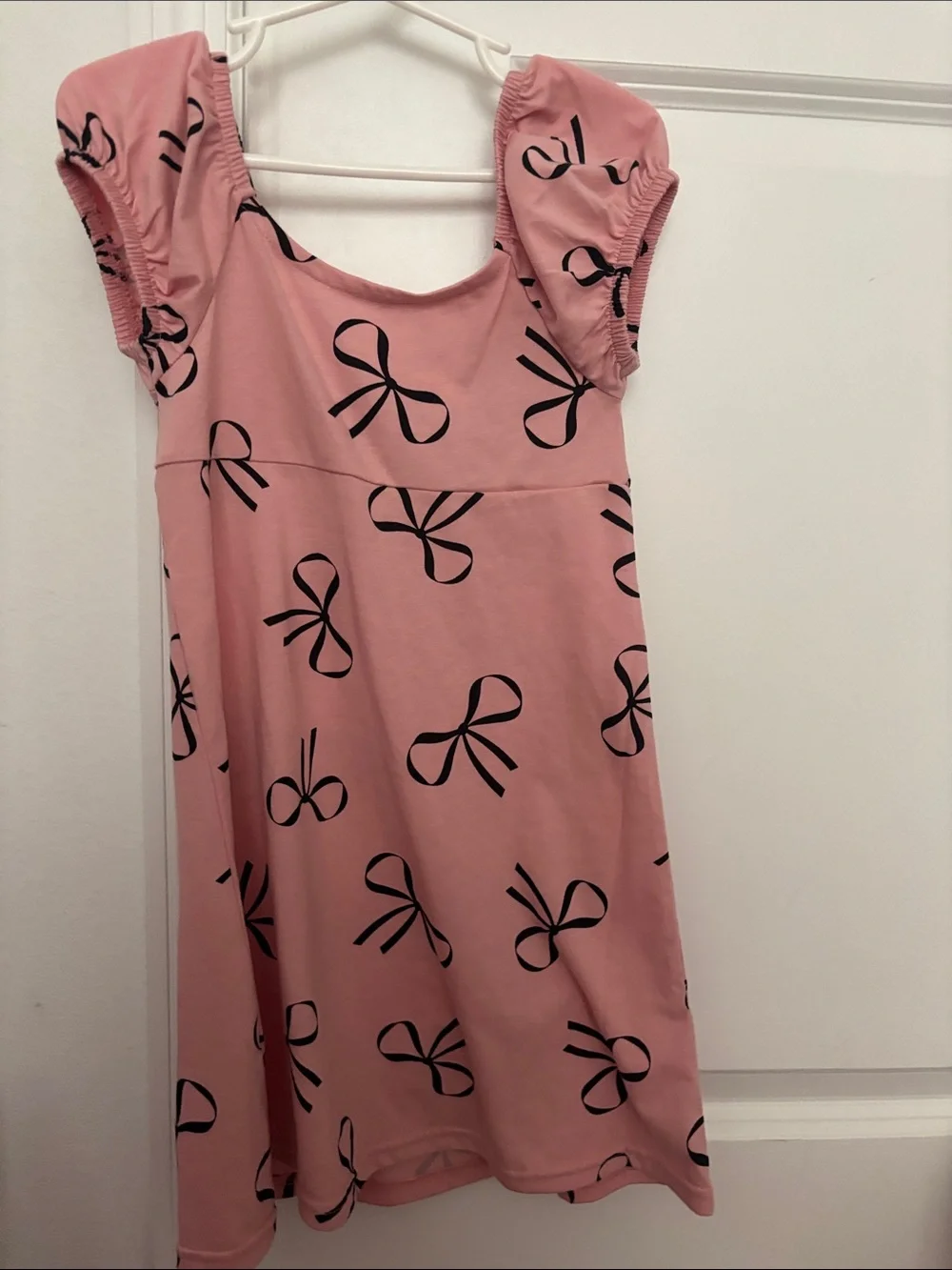 The Children's Place Pink Dress with Black Bow Print - Picture 5 of 5